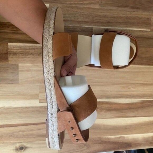 Jenni Kayne Suede Italian Leather Espadrille Sandals - Picture 7 of 9